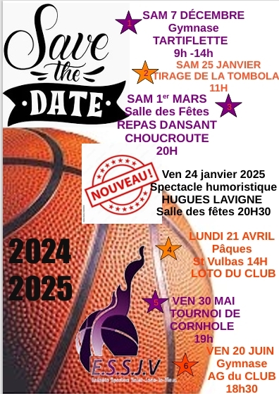 MANIFESTATIONS 24/25 SAVE THE DATE NOUVEAUTE CETTE ANNEE