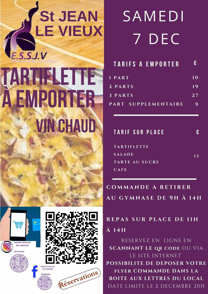 Tartiflette du club 2024/25